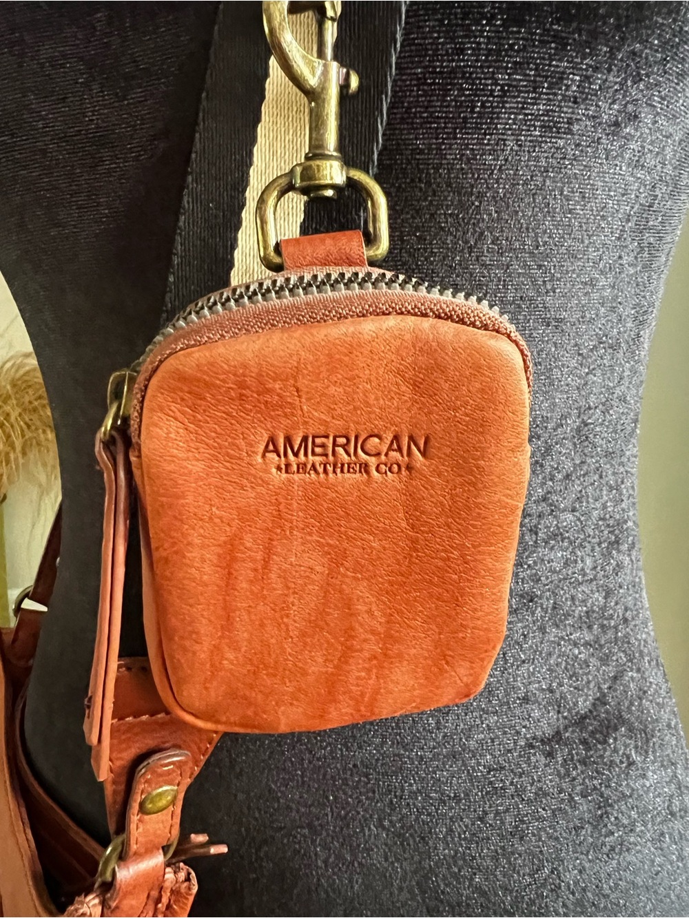 American Leather Co. Cali Crossbody Bag in Cognac Brown - Picture 7 of 11